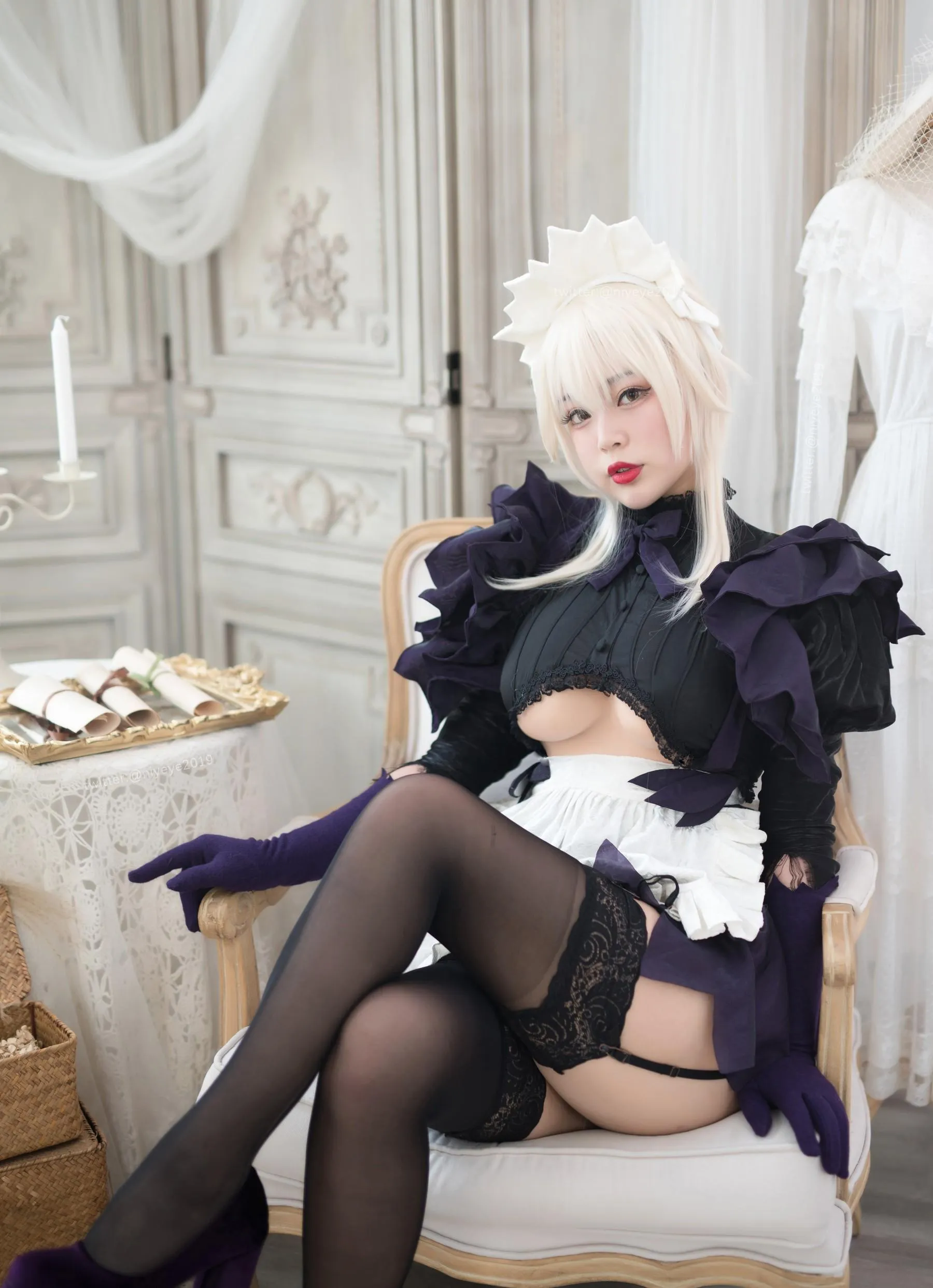 白烨 – NO.53 黑枪呆女仆 [51P]插图8